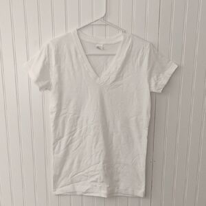 10 Pack White V-Neck T-Shirt